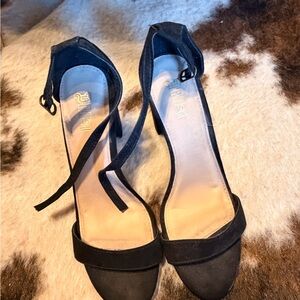 Brash Black Suede Heels